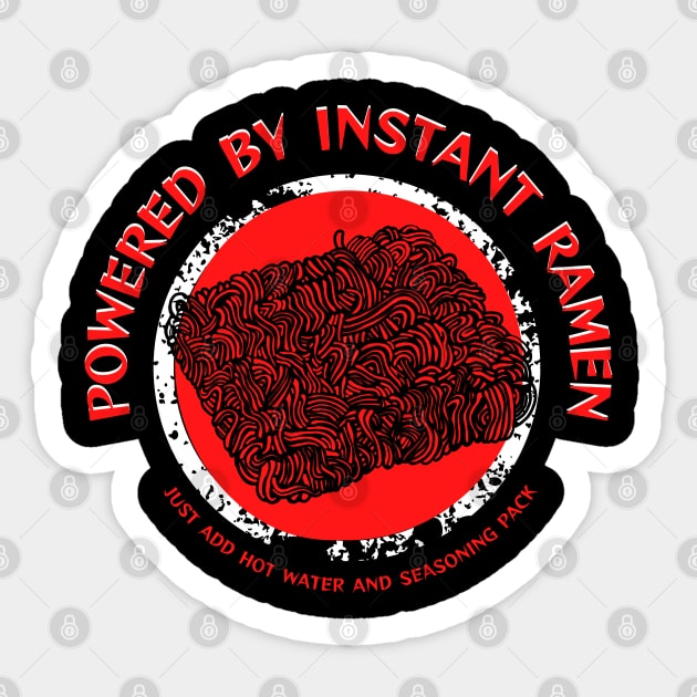 Powered by Instant Ramen Sticker by TJWDraws